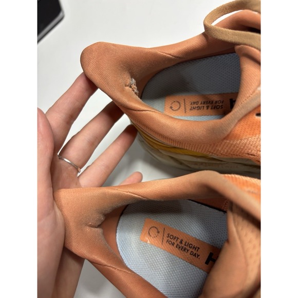 Hoka Women's Clifton 8 Running Shoe Sun Baked/Shell Coral  US 9.5 B EU 42 SEE - Picture 3 of 7
